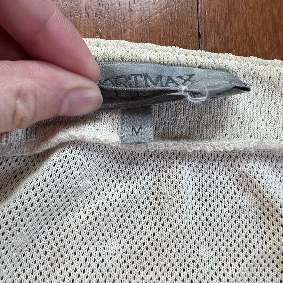 Sportmax Max Mara Vintage Y2K Pointelle Knit Cream Top tie blouse - Picture 9 of 10